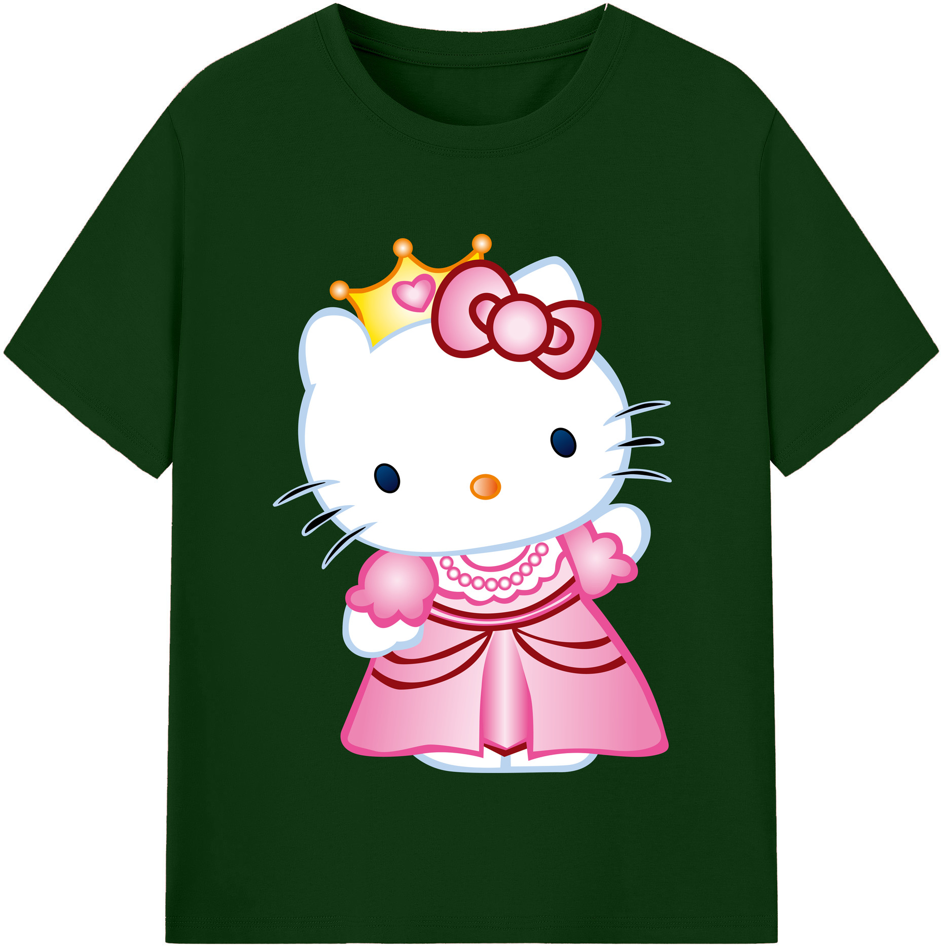（画像用） Hello Kitty ハローキティ 綿100％半袖Tシャツ（フロントプリント）